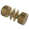 Rubinet Shower Door Knob (set) Satin Brass