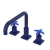 Rubinet Widespread Kitchen Set with Genesis Spout Midnight Blue