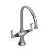 Rubinet Two Handle Single Hole Kitchen Set Satin Nickel