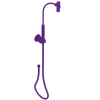 Rubinet Hand Held Shower Bidet with Extended Reach & Dual Function Spray Including Wall Bracket with Supply & Hose (Round) Purple Haze