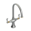 Rubinet Two Handle Single Hole Kitchen Set Satin Nickel