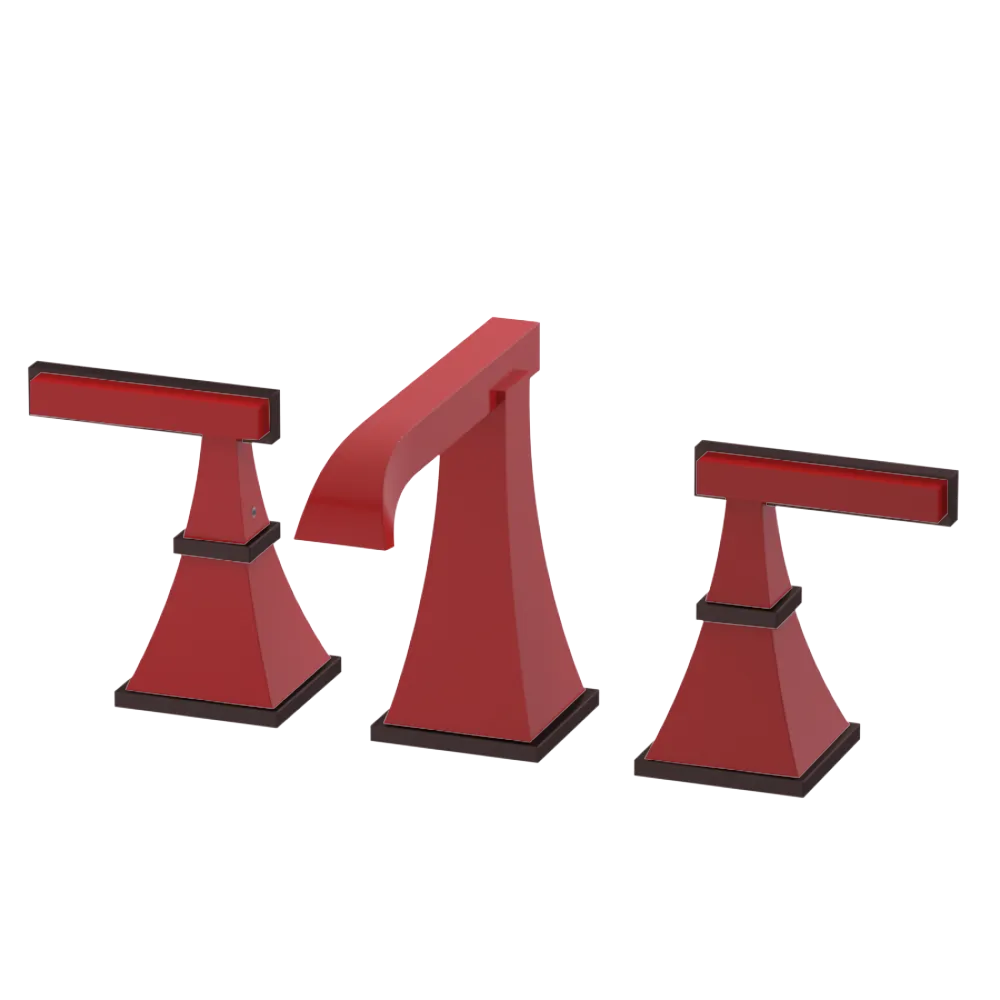 Rubinet Widespread Lav. Set. (less drain) Red