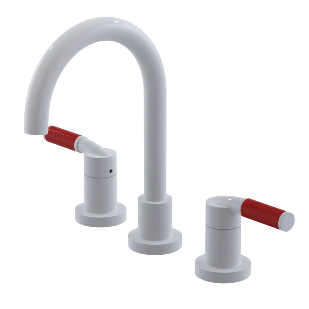 Rubinet Widespread Lav. Set. (less drain) White
