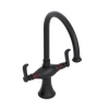 Rubinet Two Handle Single Hole Kitchen Set Matt Black