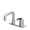 Rubinet 4" Centre Single Control Lav. Set. with Genesis spout (less drain) Satin Chrome