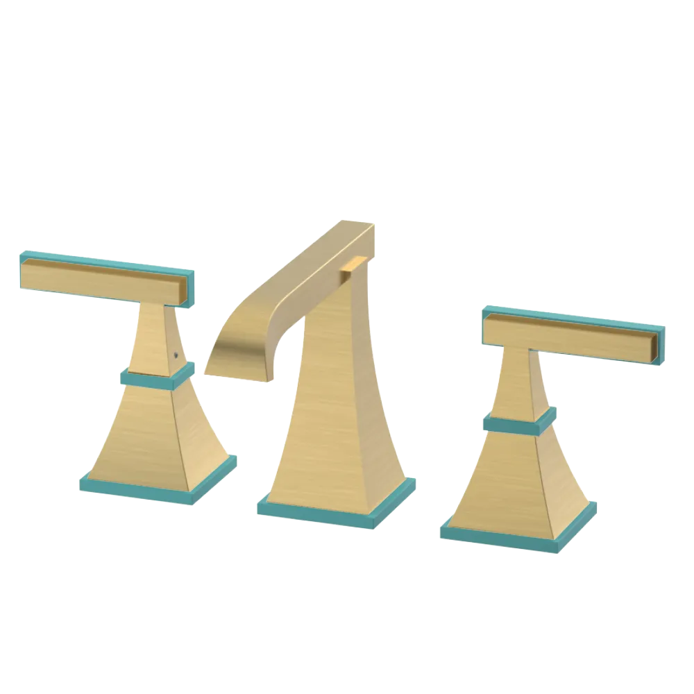 Rubinet Widespread Lav. Set. (less drain) Satin Brass