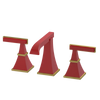 Rubinet Widespread Lav. Set. (less drain) Red