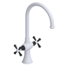 Rubinet Two Handle Single Hole Kitchen Set Matt White
