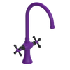 Rubinet Two Handle Single Hole Kitchen Set Purple Haze