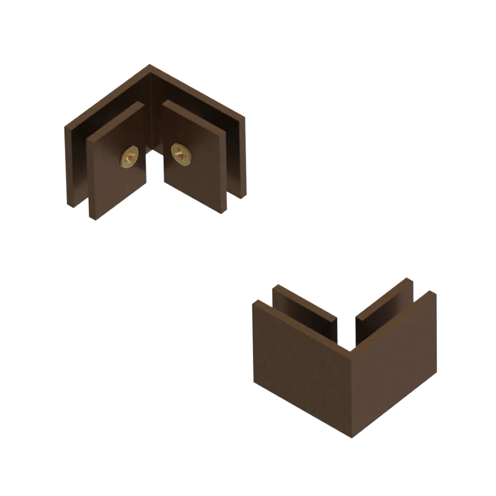 Rubinet 90 Glass to Glass Tuscan Brass