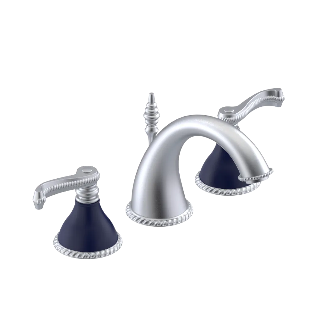 Rubinet Widespread Lav. Set. (less drain) Satin Chrome