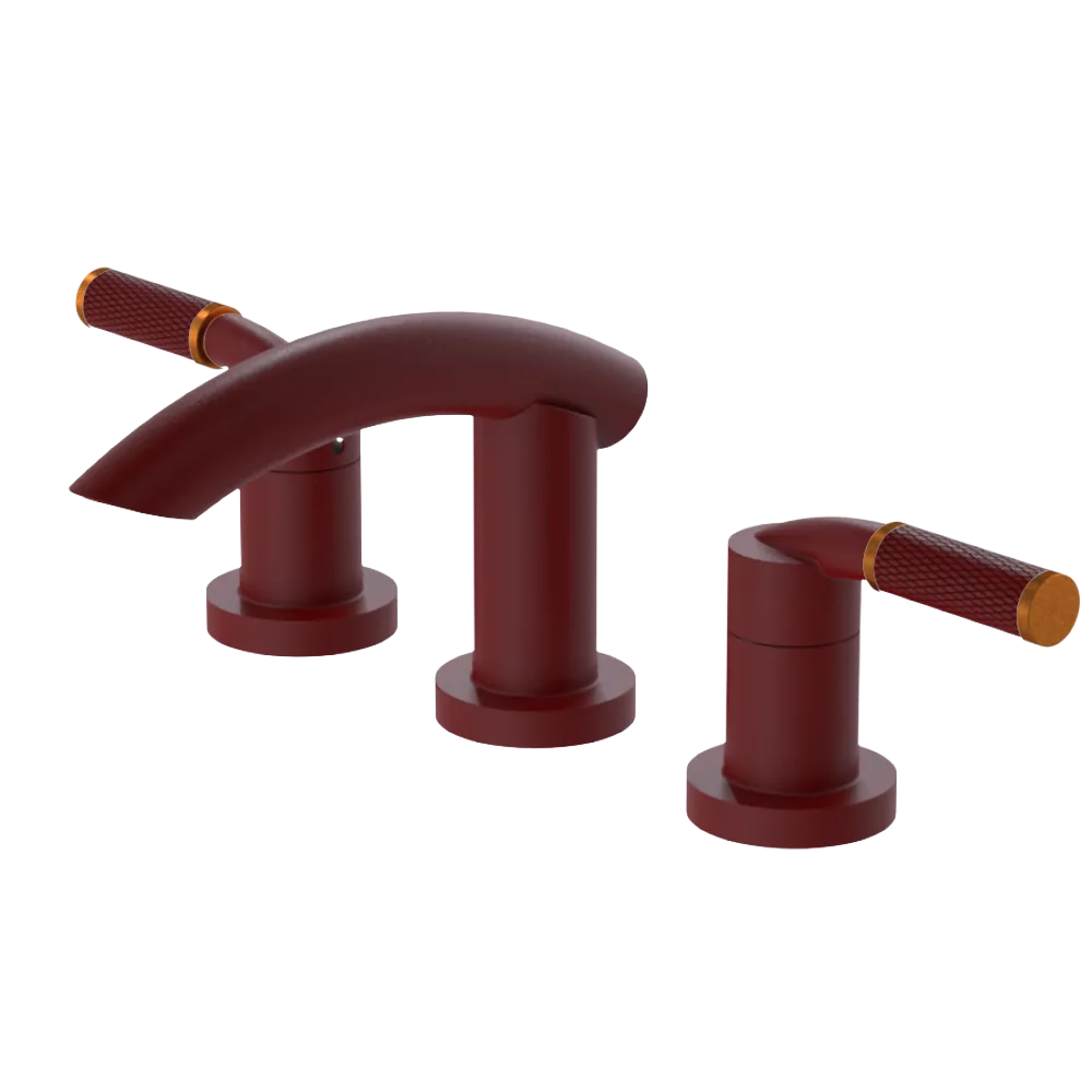Rubinet Widespread Lav. Set. (less drain) Maroon