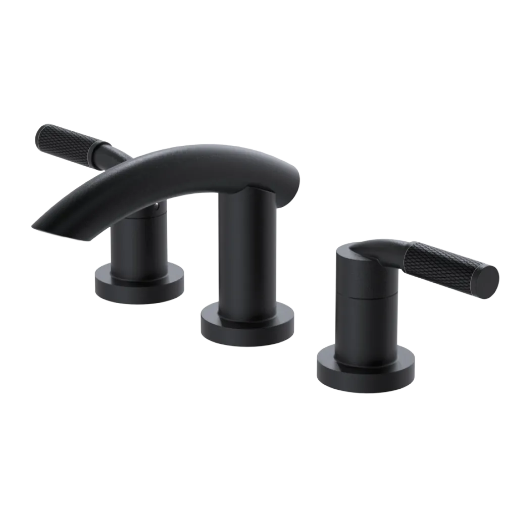 Rubinet Widespread Lav. Set. (less drain) Matt Black