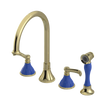Rubinet Widespread Kitchen Set with Hand Spray Gold