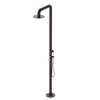 Rubinet Pressure Balance Outdoor Shower with Hand Held Shower & 10" Shower Head - 304 Stainless Steel Bordeaux