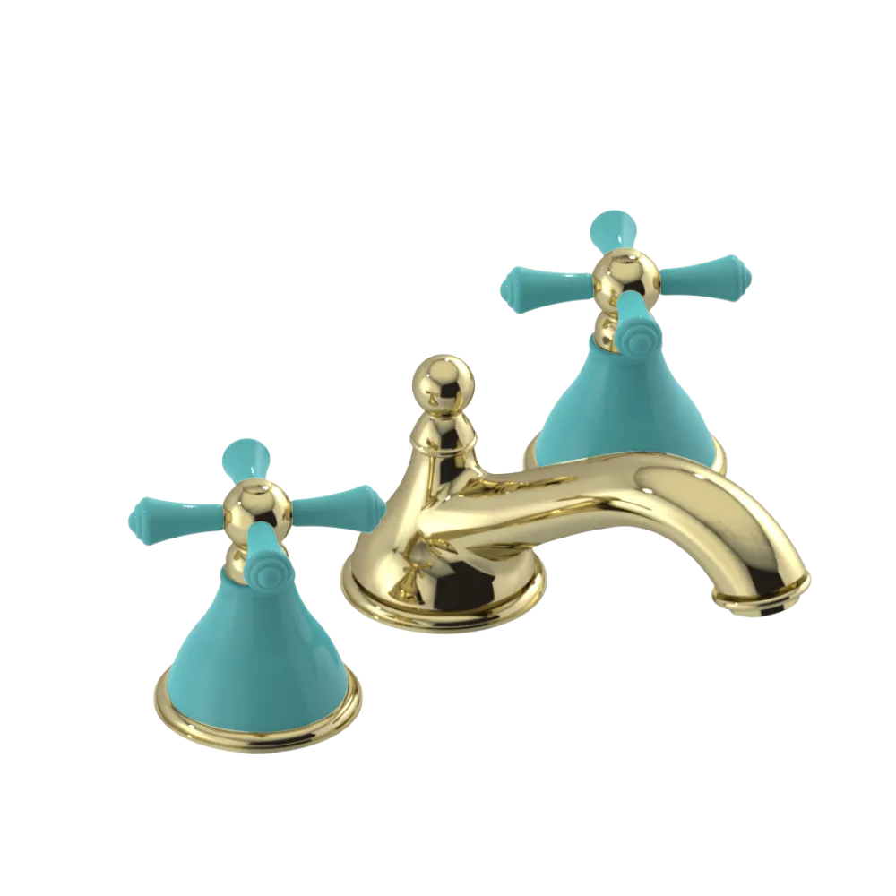 Rubinet Widespread Lav. Set. (less drain) Gold