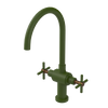 Rubinet Two Handle Single Hole Kitchen Set with LaSalle Spout Green Envy
