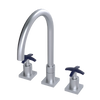 Rubinet Widespread Kitchen Set Satin Chrome