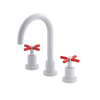 Rubinet Widespread Lav. Set. (less drain) White