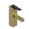 Rubinet Single Control Bidet Fitting (less drain) Natural Brass