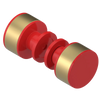 Rubinet Shower Door Knob (set) Red