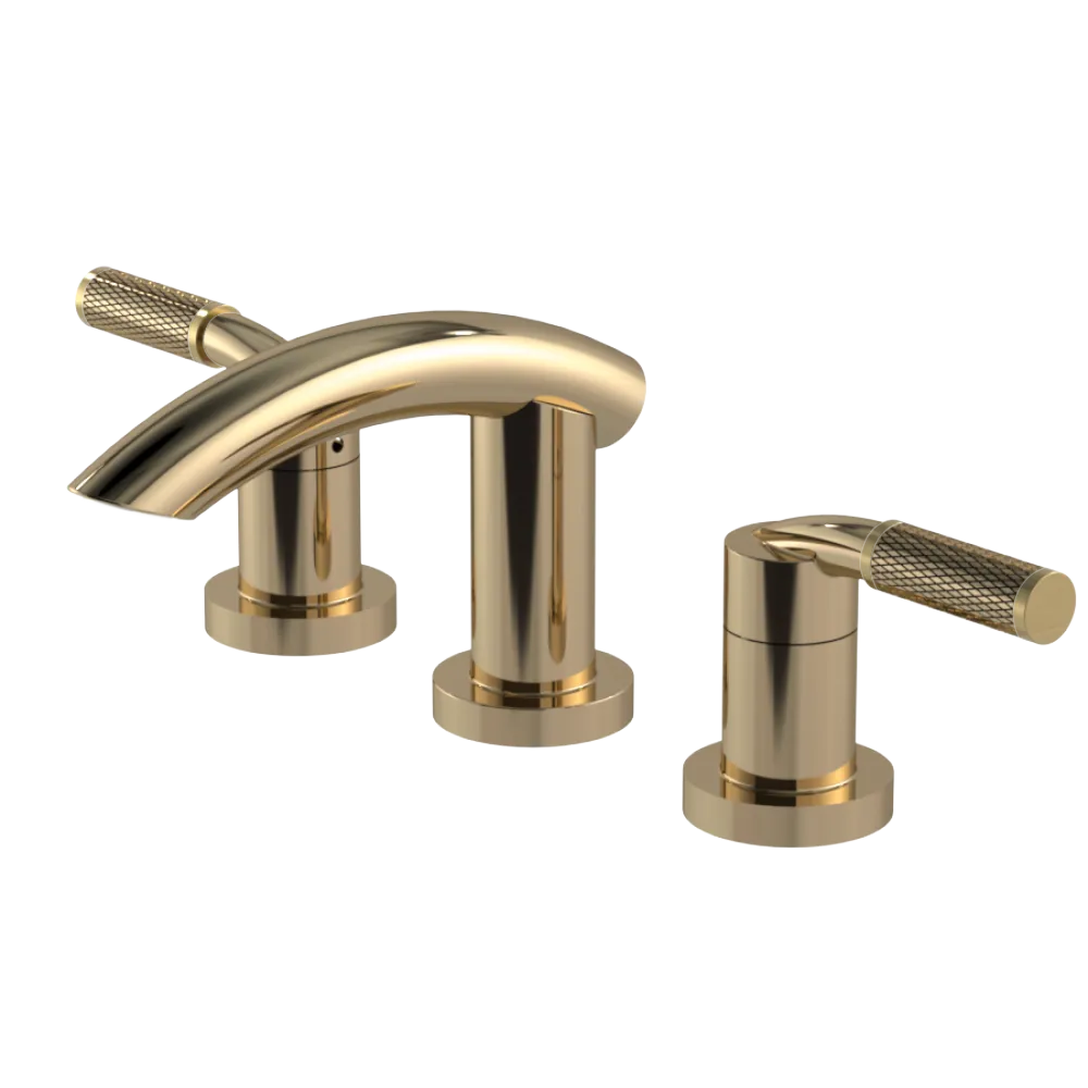 Rubinet Widespread Lav. Set. (less drain) Gold