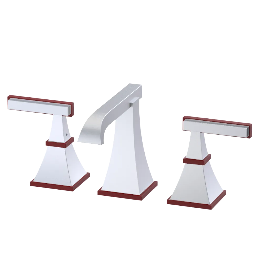Rubinet Widespread Lav. Set. (less drain) Satin Chrome
