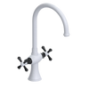 Rubinet Two Handle Single Hole Kitchen Set White