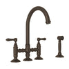 ROHL San Julio Bridge Kitchen Faucet With Side Spray