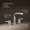 Elate® Widespread bathroom sink faucet, 0.5 gpm