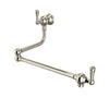 Perrin & Rowe Traditional Wall Mount Swing Arm Pot Filler With Metal Lever Handle