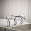 Purist® Widespread bathroom sink faucet with Cross handles, 1.2 gpm