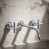 Purist® Wall-mount bathroom sink faucet trim with Cross handles, 1.2 gpm