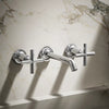 Purist® Wall-mount bathroom sink faucet trim with Cross handles, 1.2 gpm