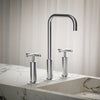 Purist® Widespread bathroom sink faucet with Cross handles, 1.2 gpm