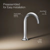 Occasion® Bathroom sink faucet spout with Cane design, 0.5 gpm