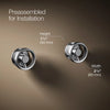 Components® Wall-mount bathroom sink faucet Industrial handle trim