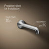 Occasion® Wall-mount bathroom sink faucet spout with Straight design, 1.2 gpm