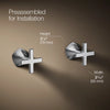 Occasion® Wall-mount bathroom sink faucet Cross handle trim, 1.2 gpm