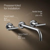 Purist® Wall-mount bathroom sink faucet trim with Lever handles, 1.2 gpm