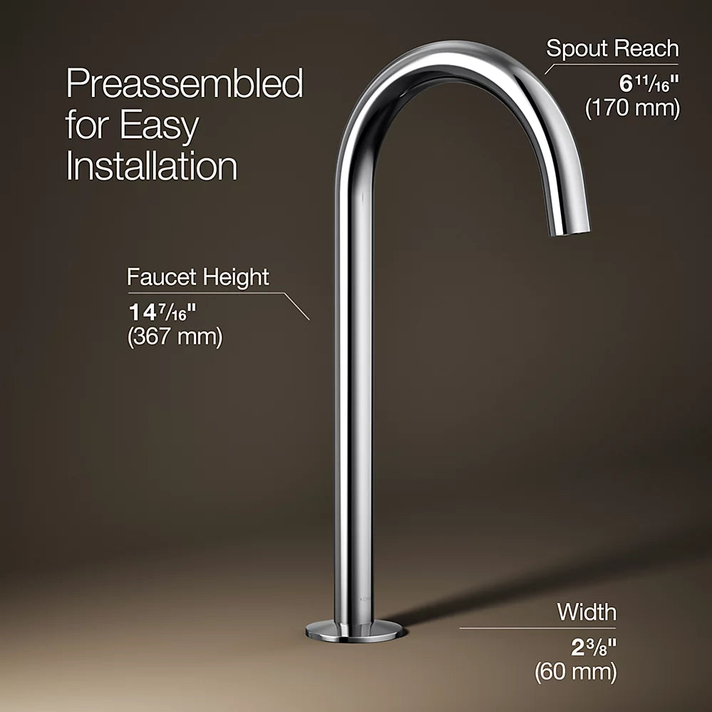 Components® Bathroom sink faucet spout with Tube design, 1.2 gpm