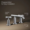 Purist® Widespread bathroom sink faucet with Cross handles, 1.2 gpm