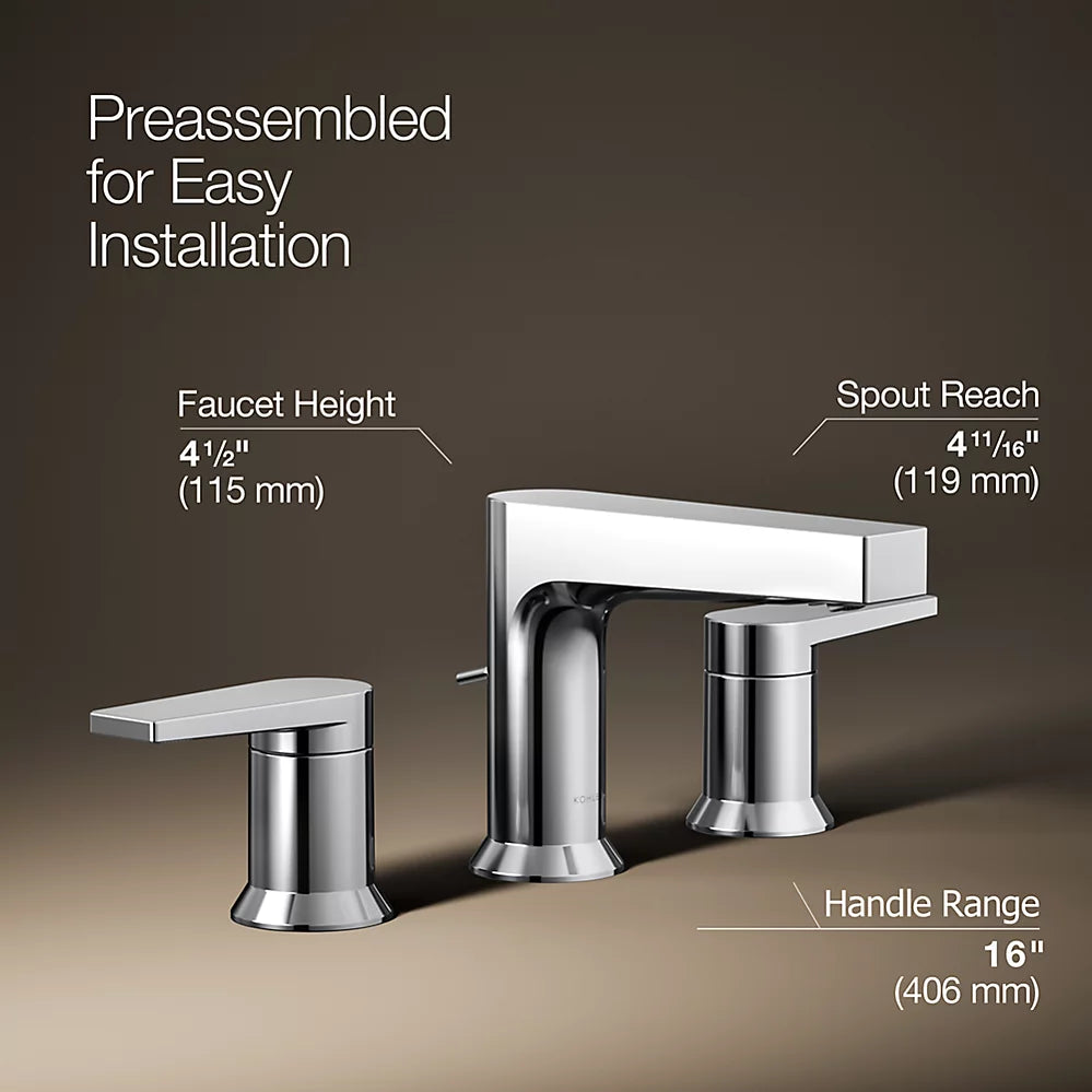 Taut® Widespread bathroom sink faucet, 1.2 gpm
