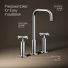 Purist® Widespread bathroom sink faucet with Cross handles, 1.2 gpm