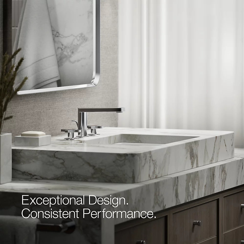 Composed® Widespread bathroom sink faucet with Cross handles, 1.2 gpm