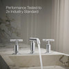 Purist® Widespread bathroom sink faucet with Cross handles, 1.2 gpm