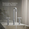 Purist® Widespread bathroom sink faucet with Cross handles, 1.2 gpm