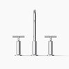 Purist® Widespread bathroom sink faucet with Cross handles, 1.2 gpm