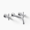 Purist® Wall-mount bathroom sink faucet trim with Cross handles, 1.2 gpm