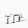 Purist® Widespread bathroom sink faucet with Cross handles, 1.2 gpm